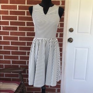 Black and White Striped Dress